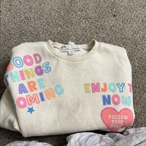 Vintage Havana Cream Sweatshirt with Colorful Lettering
